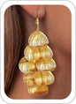 Long Gold Tassel Dangle Earrings for Women. 14K Gold Plated Hypoallergenic Fringe Chain Drop